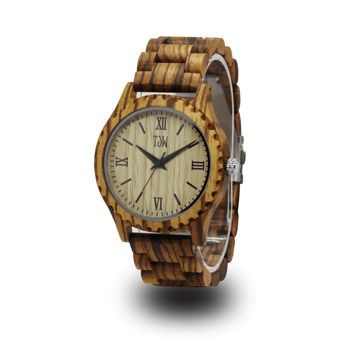 Fashion Wooden Watch Simple Dial Men Fashion Watch Quartz Watch - MRSLM