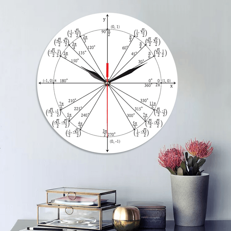 Emoyo ECY064 Creative Mathematics Wall Clock 3D Wall Clock for Home Office Decorations B - MRSLM