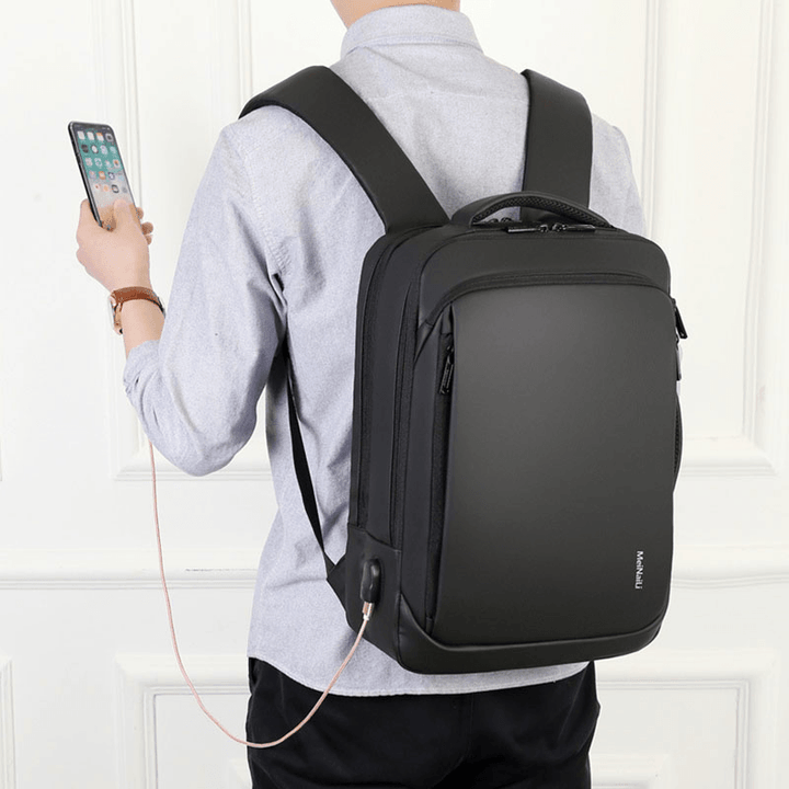 Men Large Capacity Multifunctional Loptop Backpack with USB Charging Port - MRSLM