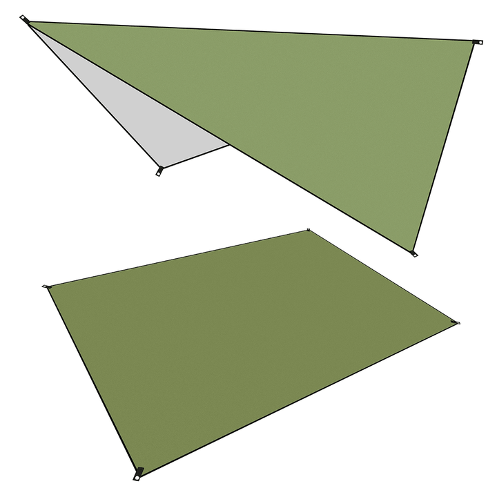 210D Oxford Fabric Army Green Moisture-Proof Tent Shelter Folding Awning Tarp Hammock Rain Sunshade Picnic Mat Outdoor Camping Trave - MRSLM