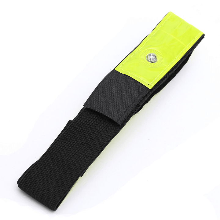 Safety Yellow Armband Light Reflective Bands Night Warning Riding Flashlight for Running Cycling Jogging Walking - MRSLM