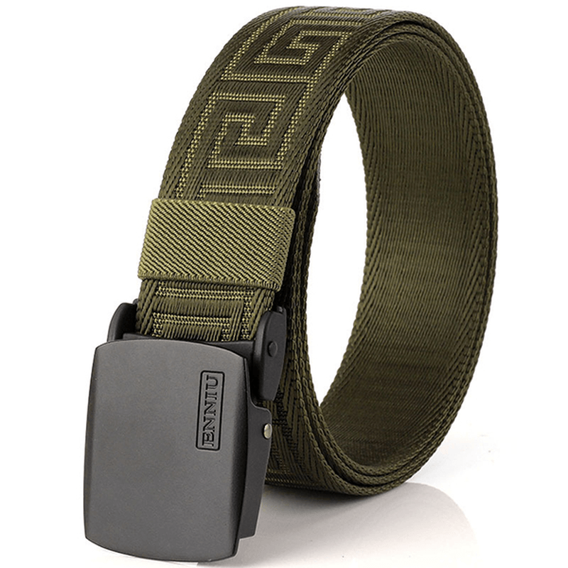 125CM Men Automatic Buckle Military Nylon Belt Army Tactical Durable Waistband - MRSLM