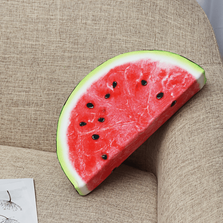 Semi-Circular Watermelon Grapefruit Orange Kiwifruit Simulation Fruit Plush Doll Summer Relief Nap Pillow Toys - MRSLM