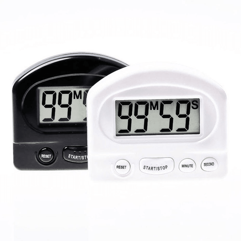 Electric Kitchen Timer LCD Large Display Digital Timer Square Cooking Count up Countdown Alarm Clock - MRSLM