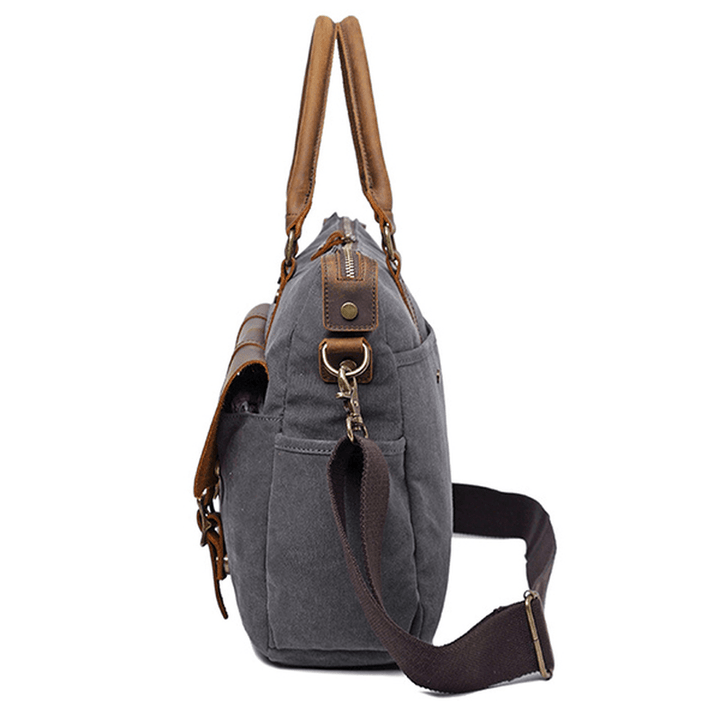 Men Outdoor Travel Handbag Vintage Crossbody Shoulder Bag Canvas Designer Bag - MRSLM