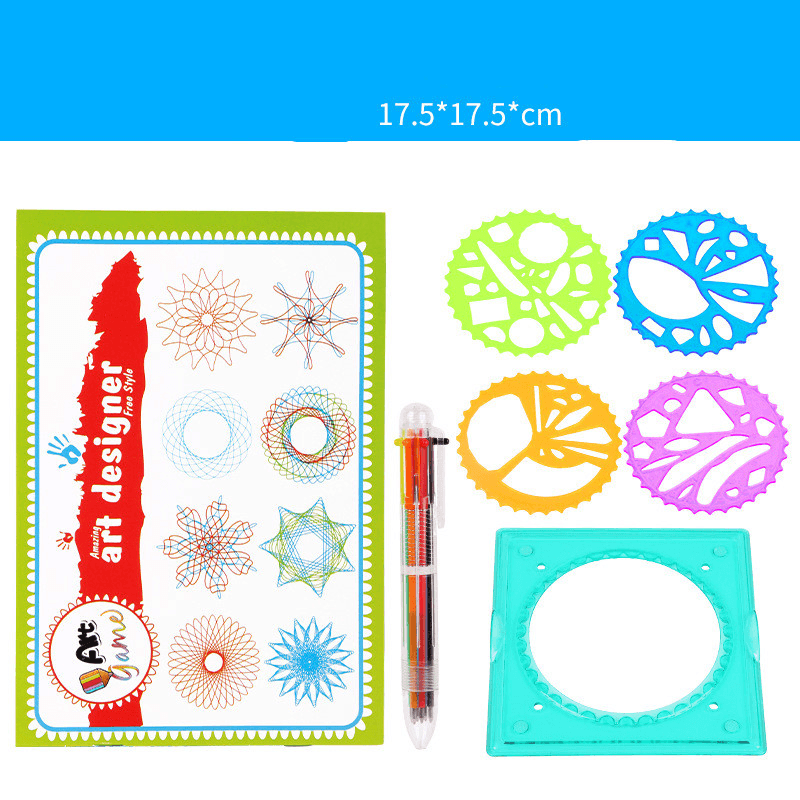 Children'S Art Painting Template Ruler Wanhua Ruler Teaching Stationery Drawing Floor Large Graffiti Set - MRSLM