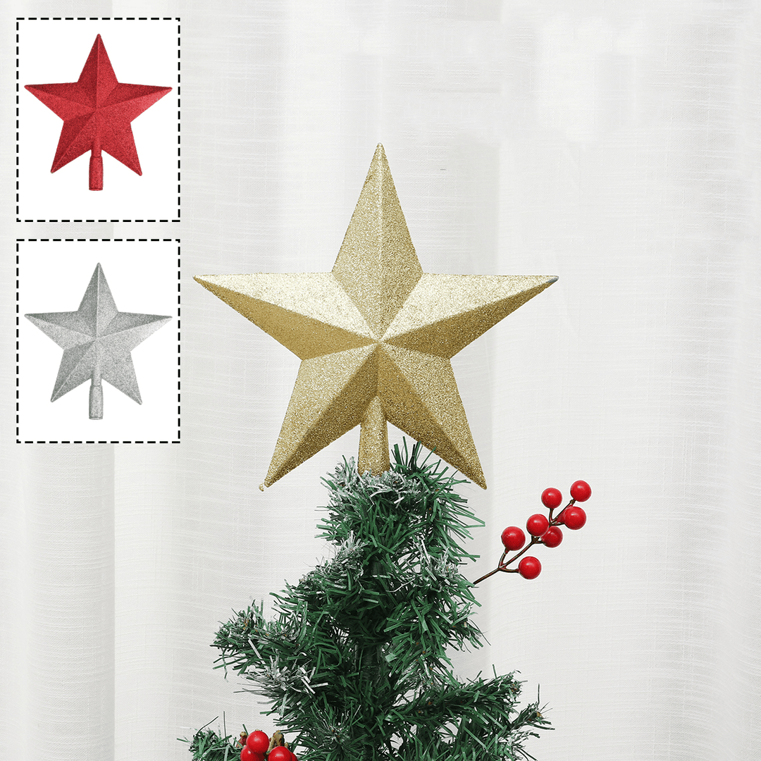 Christmas Tree Top Sparkle Star Glittering Hanging Christmas Tree Topper Decoration Ornaments Home Decor - MRSLM