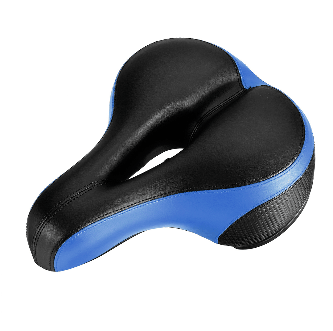 BIKIGHT Wide Bum Cycling Sprung Bike Saddle Bicycle Seat Gel Cushion Comfort Soft Saddles with Reflective Stripe - MRSLM