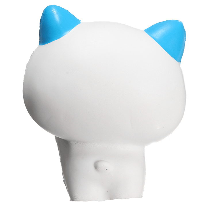 Woow Squishy Cat 13Cm Slow Rising Collection Gift Cute Decor Soft Toy Blue and Green - MRSLM