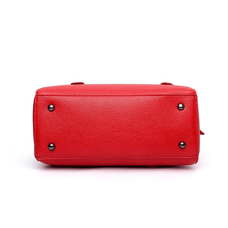 Women High Quality PU Leather Functional Capacity Handbag Shoulder Bag - MRSLM