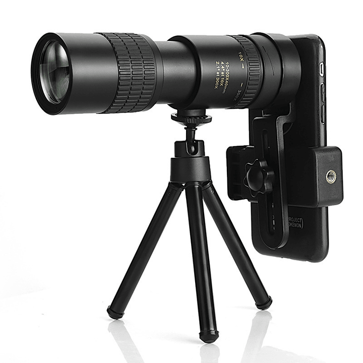 Ipree® 10-300X40 Zoom Telescope Metal Professional HD Monocular Retractable Telescopic for Outdoor Camping Travel - MRSLM