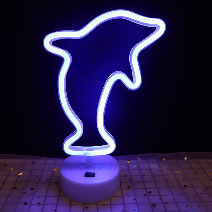 Upgrade Neon Night Light Rabbit Vibrato Anchor Bigmouth Bird Creative Night Light Spot - MRSLM