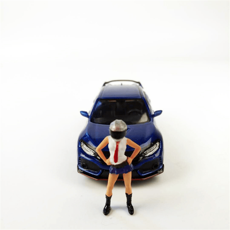 Race Medal 1:64 Action Figure Avant-Garde Motorcycle Girl for KYOSHO M2 Siku Car - MRSLM