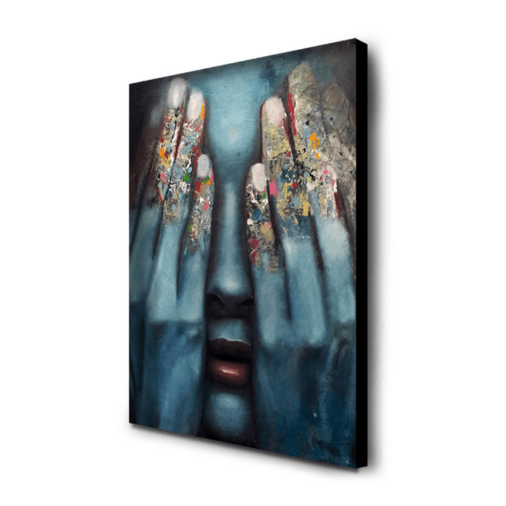 Hand Painted Oil Paintings People Comtemporary Simple Modern Stretched Canvas Wall Art for Home Decoration - MRSLM