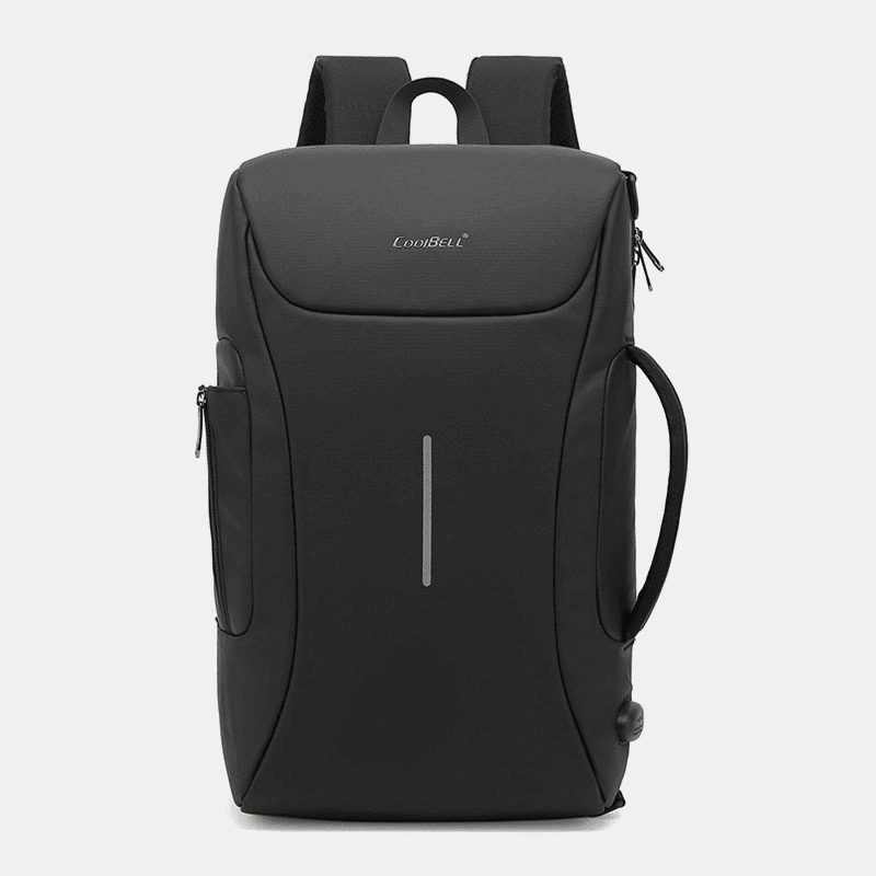 Men Oxford USB Charging Port Multiple Compartments Backpack Casual Waterproof 15.6 Inch Laptop Bag Crossbody Shoulder Bags - MRSLM