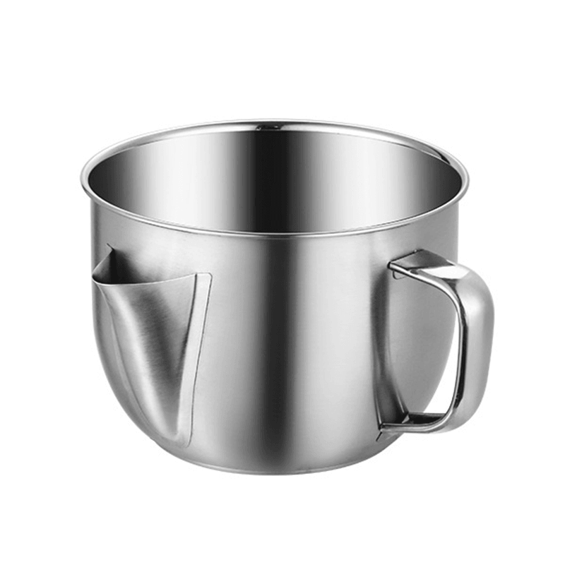 1.3L 304 Stainless Steel Oil Strainer Filter Pot Jug Storage Filter Can for Kitchen Household Grease Separator Tools - MRSLM