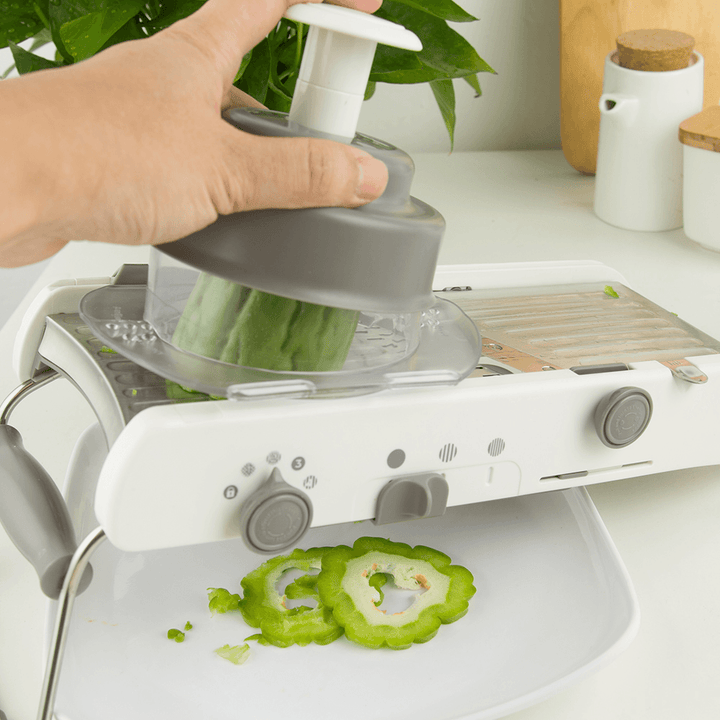 XYJ Vegetable Slicer Manual Vegetable Cutter Professional Grater Adjustable 304 Stainless Steel Blades Vegetable Kitchen Tool - MRSLM