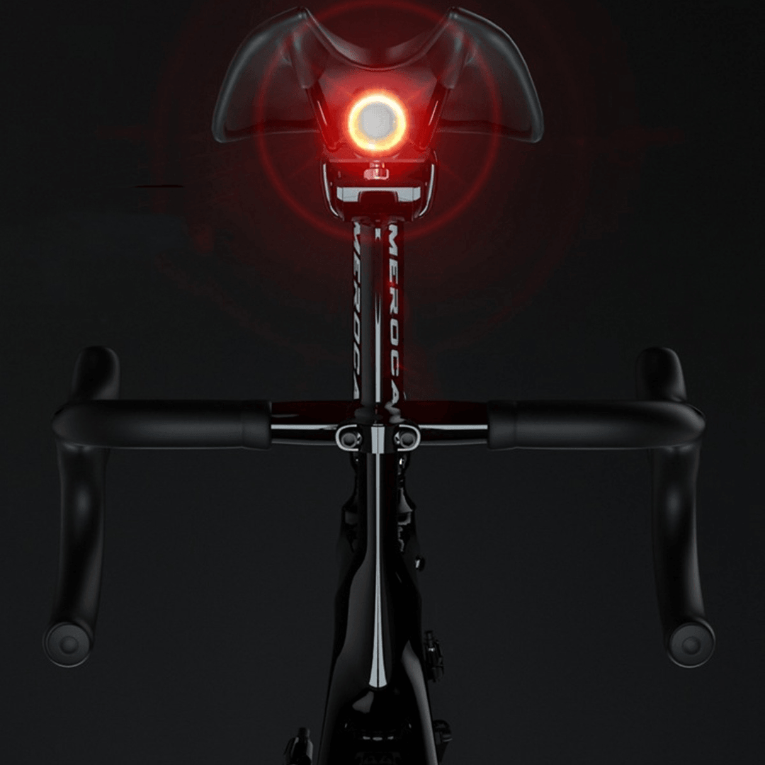 COB LED Bike Taillight 100Lm 7 Modes Adjustable Bicycle Seat Light 180° Rotation Waterproof USB Charging Cycling Night Lamp - MRSLM