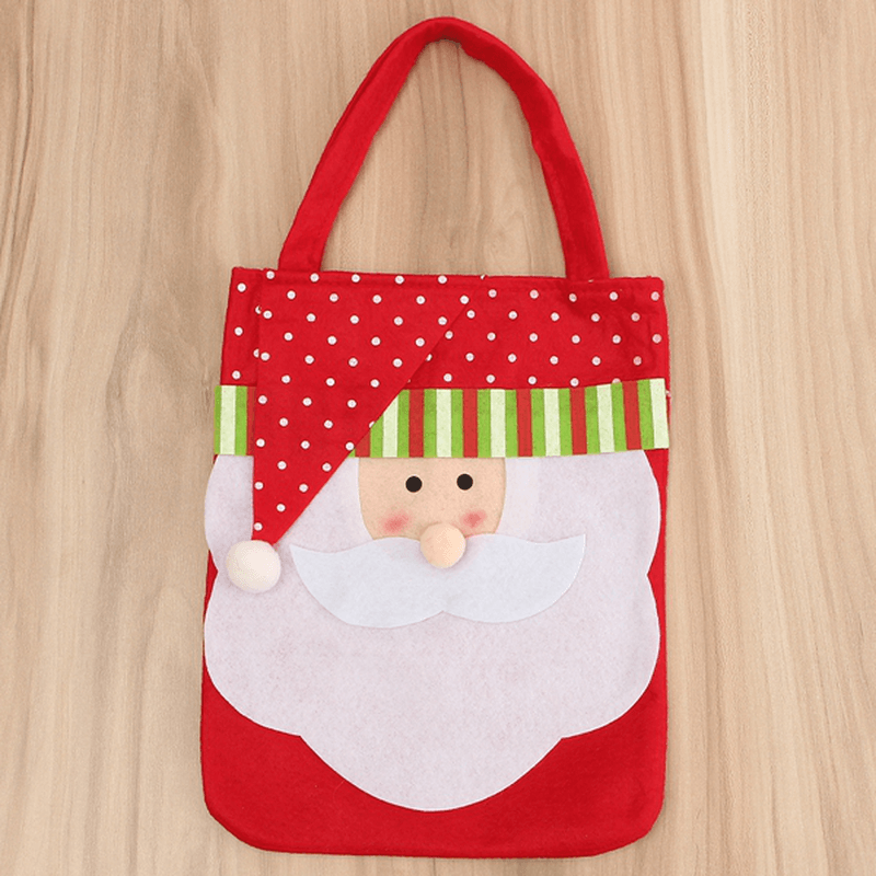 Christmas Santa Claus Snowman Decoration Xmas Gift Bag Candy Pouch Stocking Bag - MRSLM