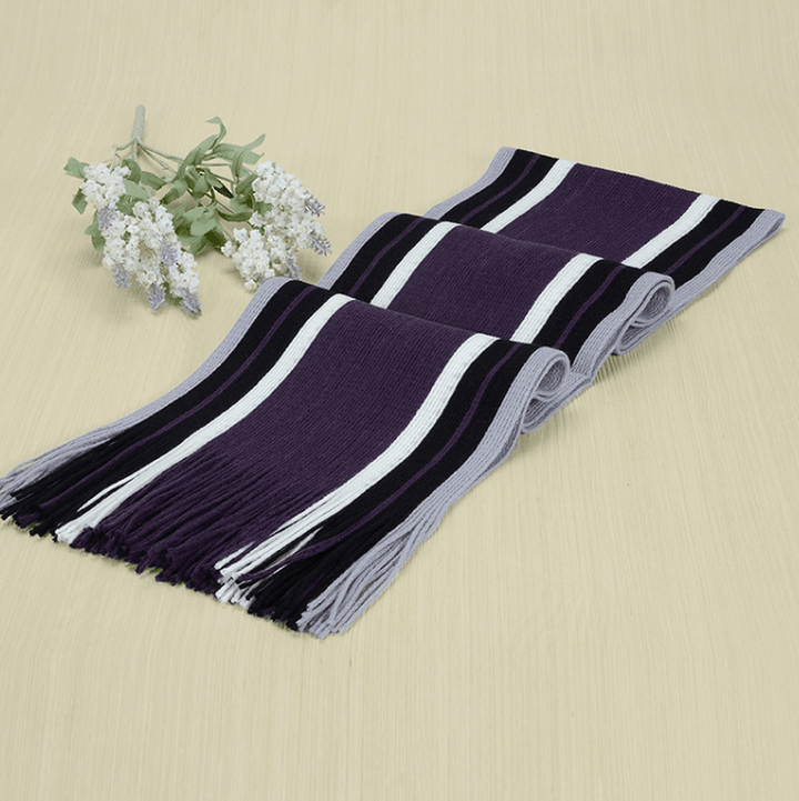 Knitted Warmth and Color Matching Striped Men'S Scarf - MRSLM