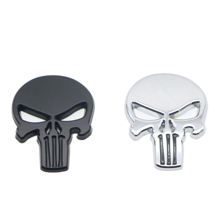 Skull Car Sticker Metal Modified Body Sticker - MRSLM