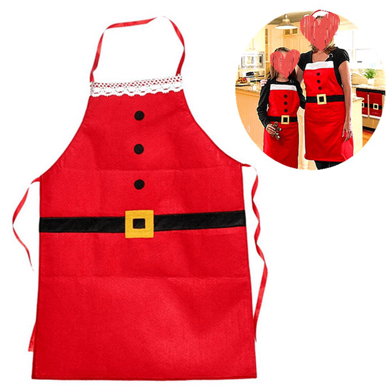 Christmas Novelty Kitchen Cooking Apron Party Xmas Fun Gift Child Adult Apron - MRSLM