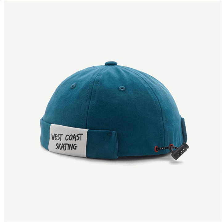 Letter Cloth Logo Melon Leather Hat - MRSLM