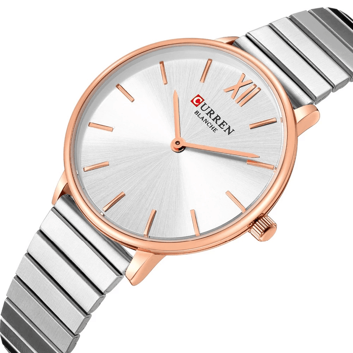 CURREN 9040 Fashionable Casual Style Ladies Wrist Watch Full Steel Band Ultra Thin Quartz Watches - MRSLM