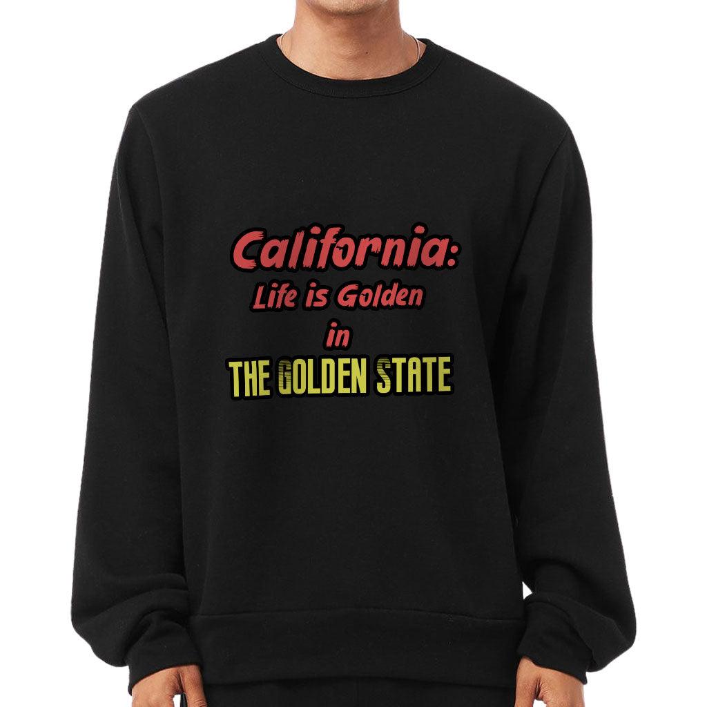 California the Golden State Sponge Fleece Sweatshirt - Trendy Classic Sweatshirt - Cool Design Sweatshirt - MRSLM