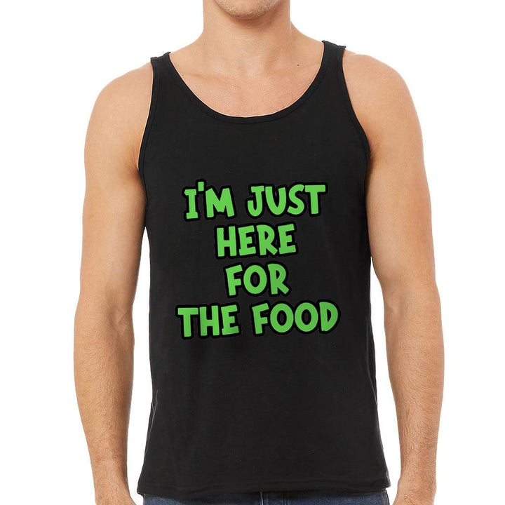 I'm Just Here for the Food Tank - Funny Design Workout Tank - Best Print Jersey Tank - MRSLM