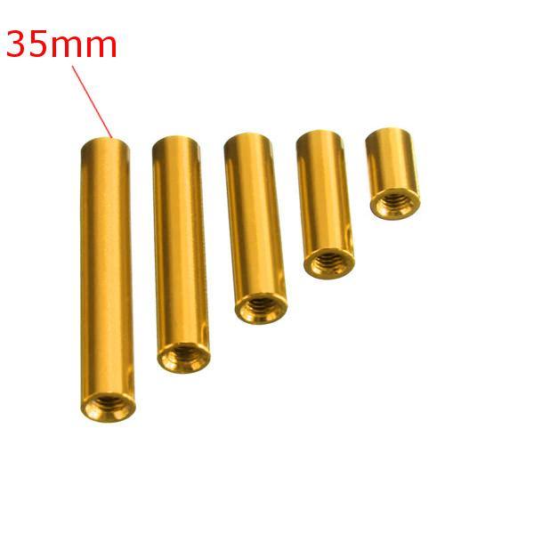 Suleve™ M3AR6 M3 Aluminum Alloy Standoff Studs 10-35mm Gold Round PCB Board Spacers Standoffs 10pcs - MRSLM