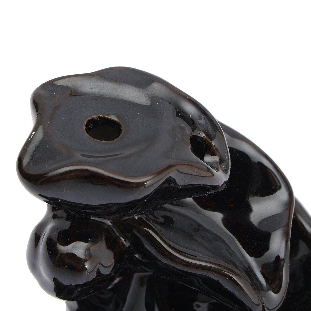 Backflow Incense Cone Burner Holder Ceramic Lotus Stream Fragrant Smoke Backflow Home Censer Decor - MRSLM