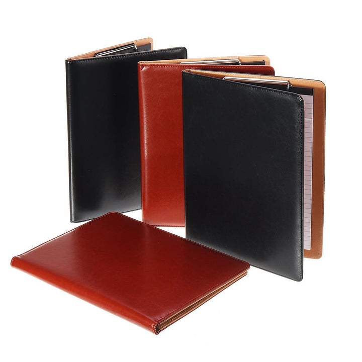 A4 Folder Soft Leather Portfolio Organiser with Calculator Travel Journal Daily Plan Notebook Business Office Writing - MRSLM