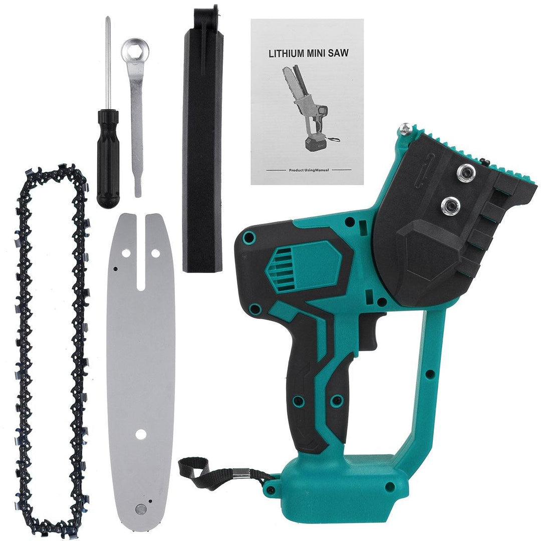 8" Cordless Electric Chain Saw One-Hand Saw Woodworking Cutter for Makita 18/21V Battery - MRSLM
