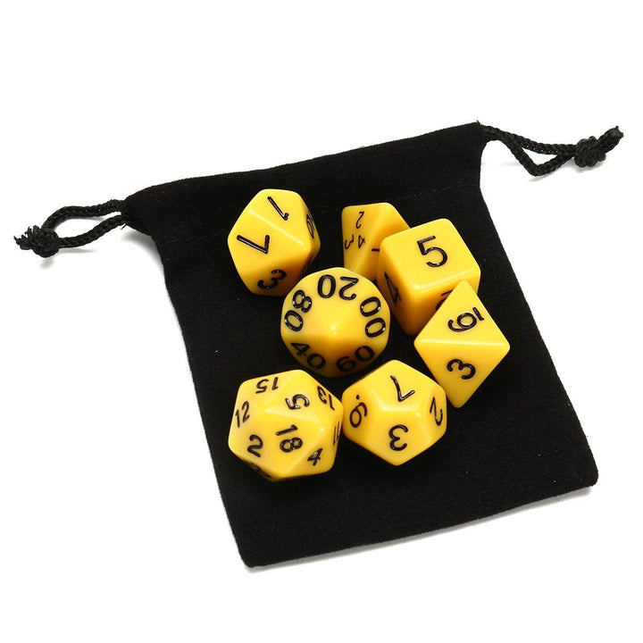 7 Set 49Pcs Polyhedral TRPG Game Dungeons And Dragons Dice DnD RPG With Bag - MRSLM