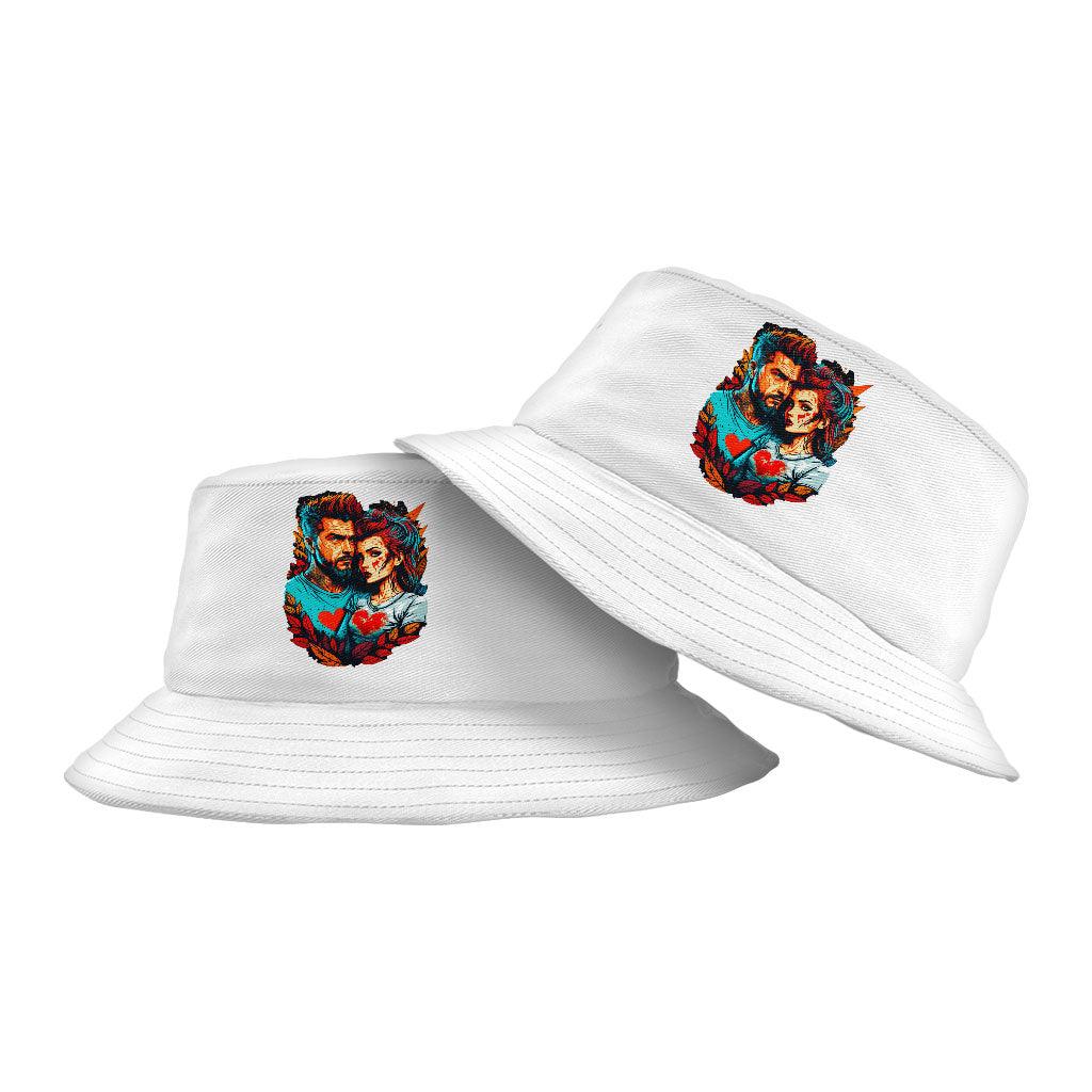 Romantic Shirt Bucket Hat - Bright Hat - Colorful Bucket Hat - MRSLM