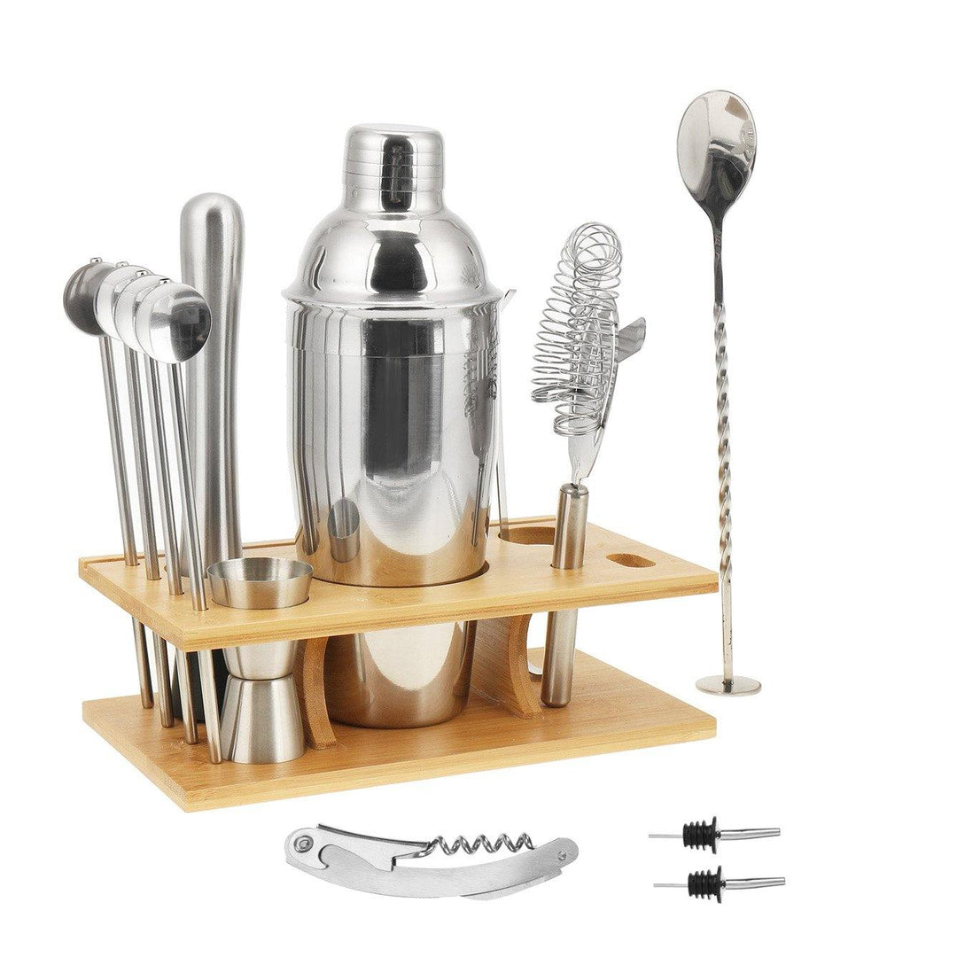 14Pcs Stainless Steel Cocktail Shaker Set Bar Mixer Drink Bartender Tool Home - MRSLM