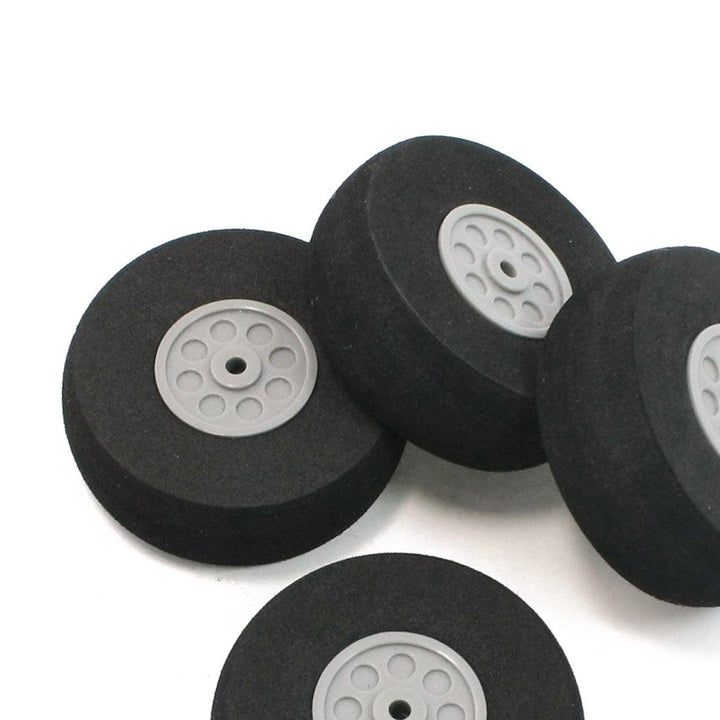 RC Wheels Black Foam Wheel Gray Plastic Hub for RC Model Plane Aircraft Fixed Wing 20mm/25mm/30m/35mm/40mm/45mm/50mm/60mm/65mm/70mm/75mm - MRSLM