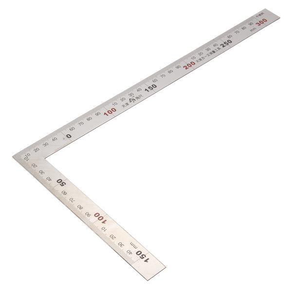 150 x 300mm Metric Square Ruler Stainless Steel 90 Degree Angle Corner Ruler - MRSLM