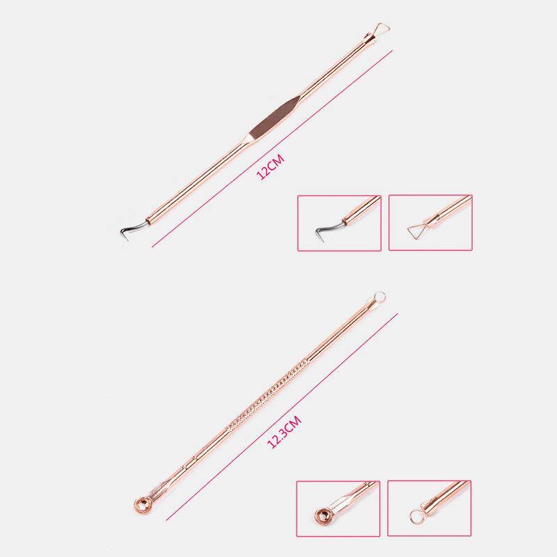 Acne Needle Set Blackhead Tools Rose Gold Acne Needle Acne Needle Beauty Needle Set of 4 - MRSLM