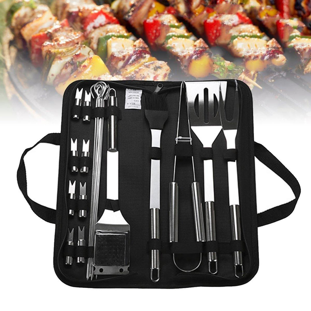 Stainless Steel BBQ Tools Set Barbecue Grilling Utensil Accessories Camping Outdoor Cooking - MRSLM