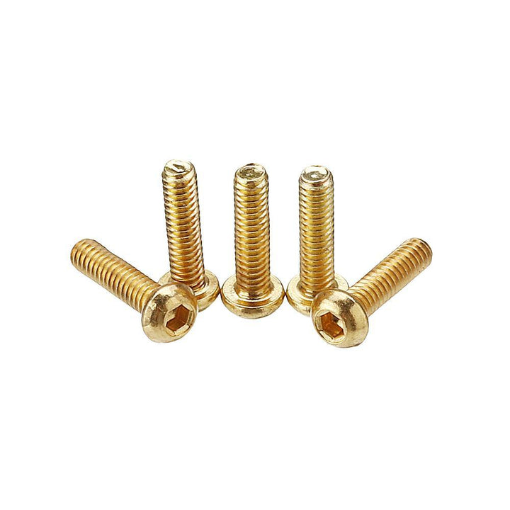 Suleve™ M3AH2 50Pcs Titanium Plated M3 Hex Socket Button Head Screws Alloy Steel 12.9 Grade Screw Bolt 5-20mm - MRSLM