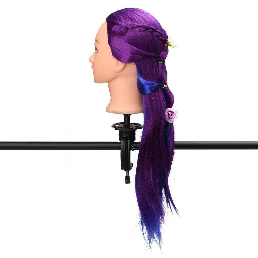 8 Colors Salon Hairdressing Braiding Practice Mannequin Hair Training Head Models With Clamp Holder - MRSLM