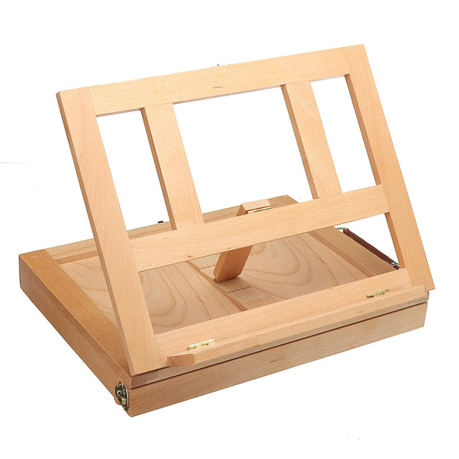 Wooden Drawing Board Easel Desktop Multifunctional Art Painting Table Desk Painting Easel - MRSLM