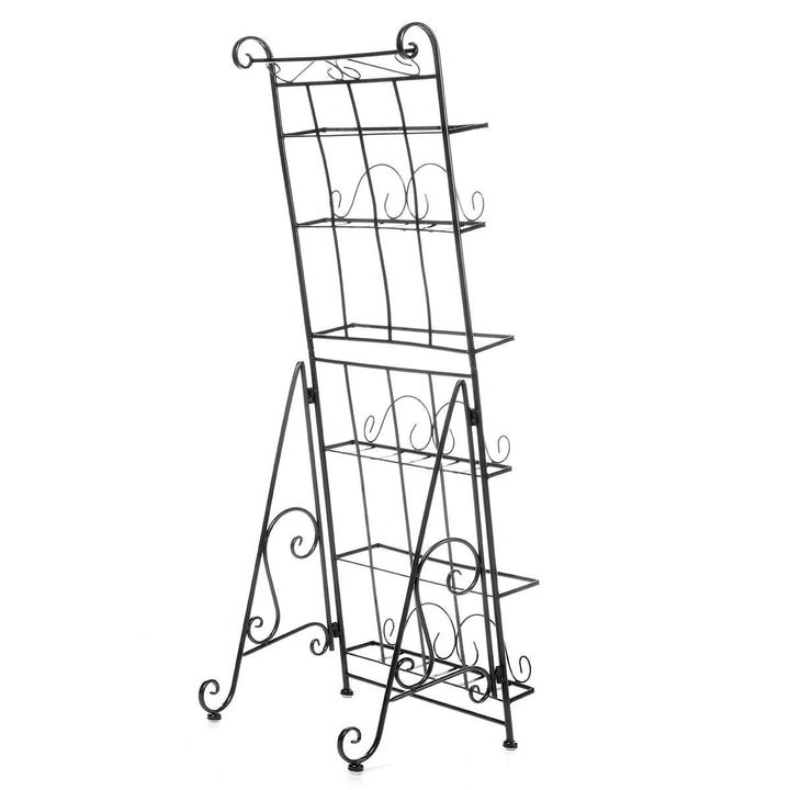 3 Layers Dimensional Bookshelf Magazine Newspaper Rack Landing Iron Art Creative Publicity Display Shelf for Home Art Decoration - MRSLM