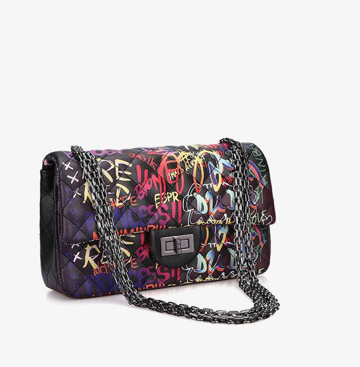 Graffiti alphabet rhombus chain bag - MRSLM