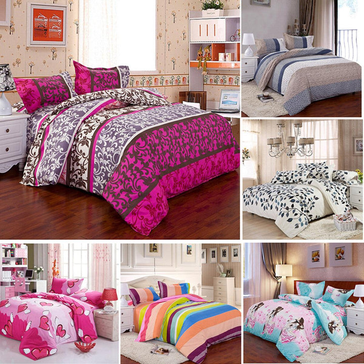 3 Or 4pcs Cotton Blend Mix Patterns Paint Printing Bedding Sets Twin Full Queen Size - MRSLM