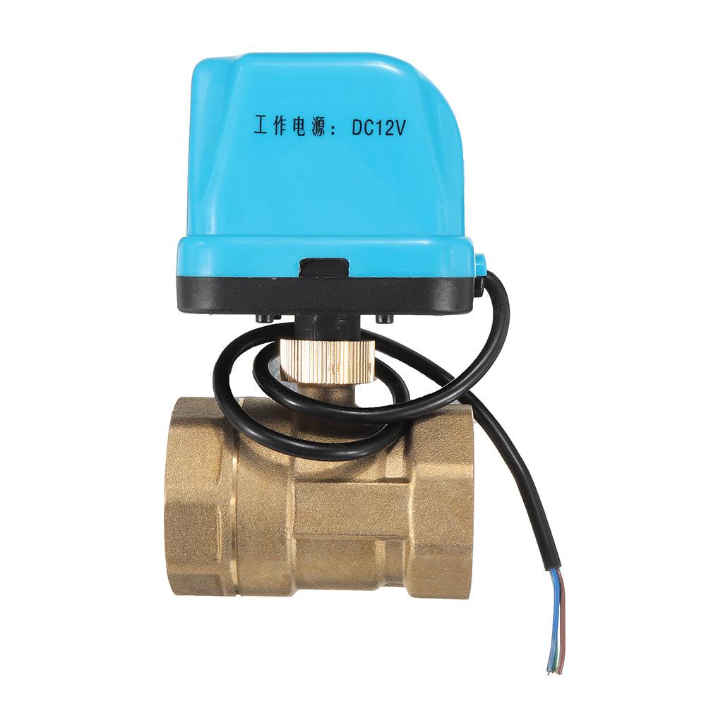 TMOK TK260 DC 12V 1/2" 3/4" 1" 1-1/4" Motorized Electric Brass Ball Valves 3 Wire Full Port Valve - MRSLM