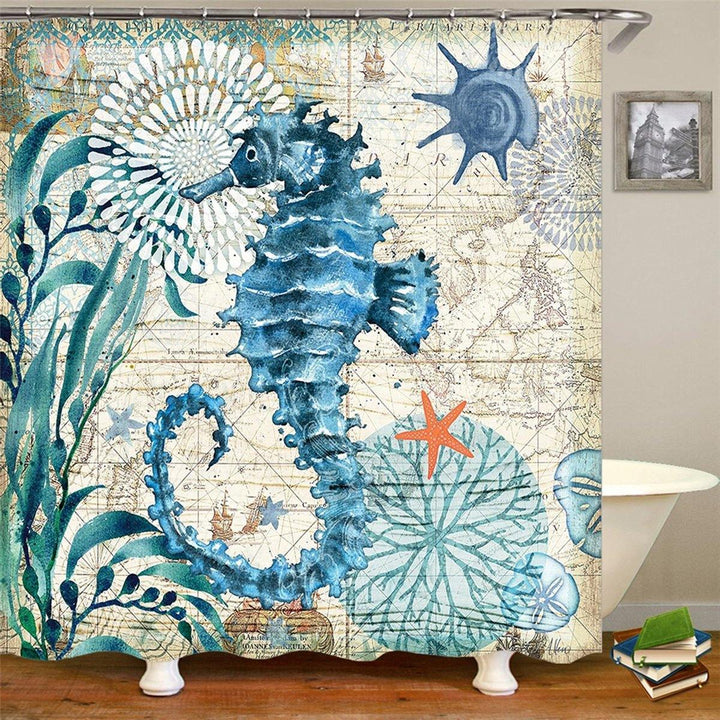 71X71" Ocean Animal 4 Types Waterproof Home Bathroom Bath Shower Curtain - MRSLM