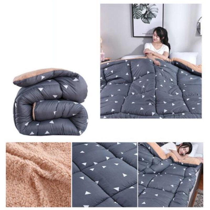 Blanket Warm Winter Quilt Soft Goose Down Full Size Comforter Thick Blanket for Home Textile Wool Filler - MRSLM